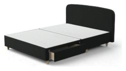 Silentnight - Studio - Double 2 Drawer Curved - Bed Frame - Ebony